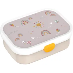 MEPAL Campus Brotdose mit Bento-Einsatz Sunshine & Rainbow 750ml - weiß|beige|grün