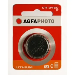 AGFAPHOTO Batterie Lithium Knopfzelle CR2450 3V Blister (1-Pack)