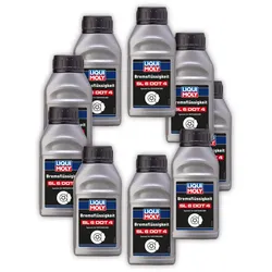 9x Bremsflüssigkeit LIQUI MOLY 21167 Bremsflüssigkeit SL6 DOT 4 Brake Fluid 500 ml