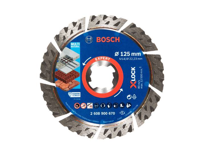 Bosch Diamant- Trennscheibe Expert MultiMaterial M14 XLock 125mm