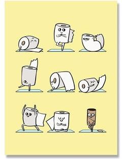 Uplifted Finds Yoga Toilet Paper Canvas   Funny Minimalist Washroom Art   Executive Suite & Nordic Sanctuary Decor d 40 X 50 Cm No Frame
