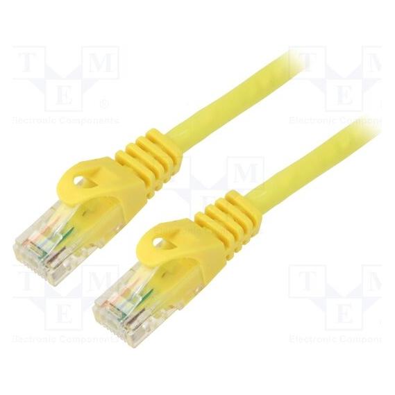 Lanberg Patchcord Kat.5e Utp 7.5m żółty Fluke Passed (U/UTP, CAT5e, 7.50 m) (PCU5-10CC-0750-Y)