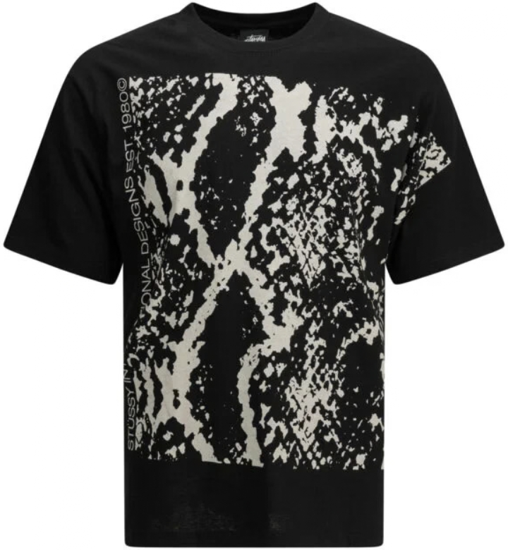 STÜSSY t-shirt en coton homme noir Noir L