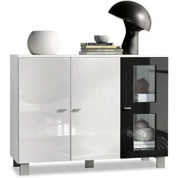 SIDEBOARD Denjo Tür in Schwarz Hochglanz