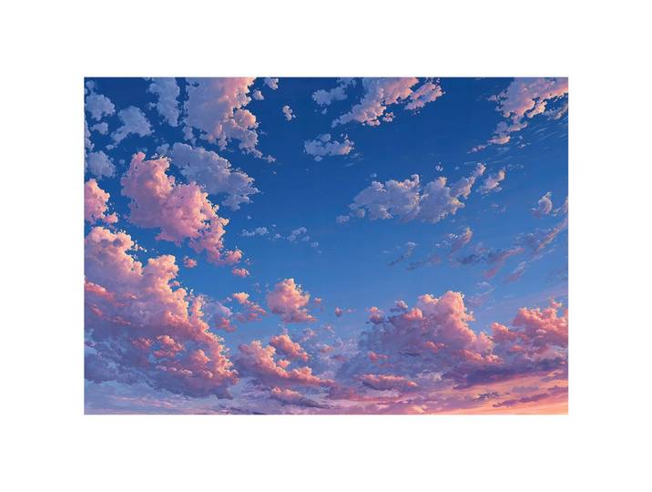 FOTOTAPETE Wolken Himmel Blau 300x210 cm