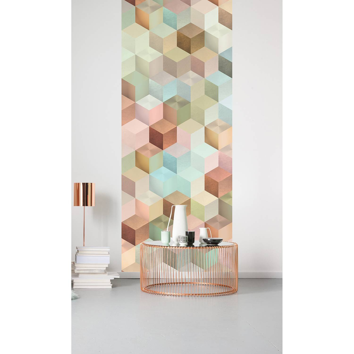 home24 Fotobehang Cubes Panel B/H: 100 x 250 cm