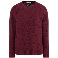 Rundhals-Pullover aus 100% SUPIMA-Baumwolle Peter Hahn rot, 40