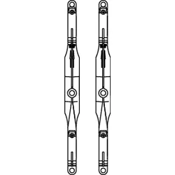 Tece floor Kunststoffvert.-Halter Set Ersatzteil, 77990053 77990053