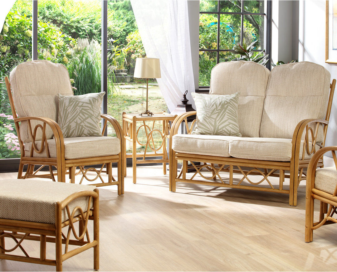 Bay Isle Home Smithies 4 - Piece Living Room Set Beige Cream 4