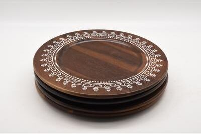 Heim Concept ACACIA WOODEN Charger PLATE 4PCS/SET
