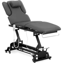 Physa, Massageliege + Massagestuhl, Massageliege elektrisch Massagebank Therapieliege 250 kg Schwarz/Grau