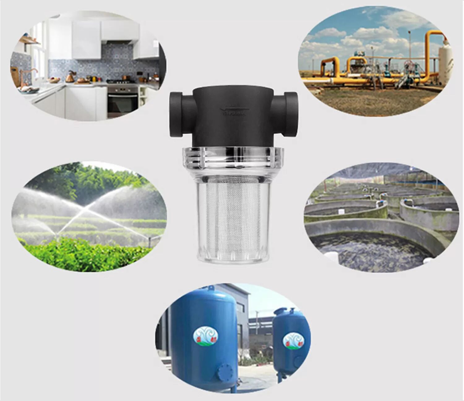 INF Inline-Wasserfilter - 1/2" Innengewinde 100 Maschen