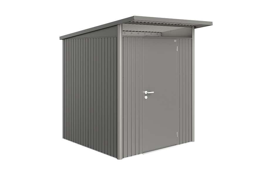 Biohort AvantGarde, Metallschuppen, Einzelbild, Schuppendach, Dunkelgrau Metallic, Stahl, Dunkelgrau Metallic