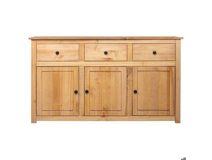 Enfilade & bahut - ORVEL - Buffet de rangement - 135x40x80 cm - Pin solide Assortiment Panama 51045