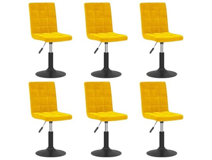 Todiikf Esszimmerstuhl 6er Set Drehbar Samt Senfgelb Küchenstuhl Höhenverstellbare Polstersessel mit stabilem Stahlfuß bringen modernen Komfort in Küche und Esszimmer.