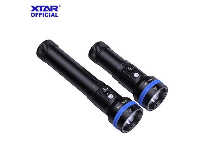 XTAR D26 2500 lampe de poche de plongée LED lanterne puissante IPX8 étanche lampe de plongée sous-marine torche utilisation 26650 18650 batterie Flash lumière