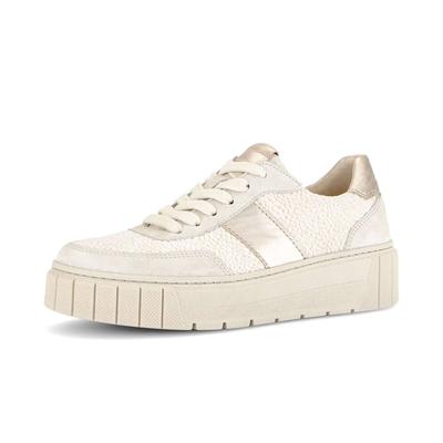 Sneaker GABOR "Sneaker low", Damen, Gr. 43, beige, Schuhe Sneaker