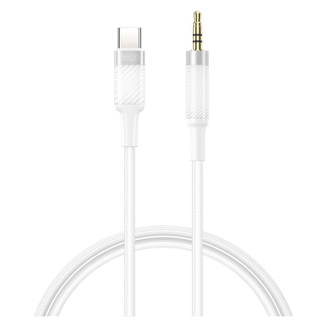 xO Kabel Audio NB-R279B USB-C - Klinke 3,5mm 1,0m weiss (1 m, AUX Kabel) (52269613)