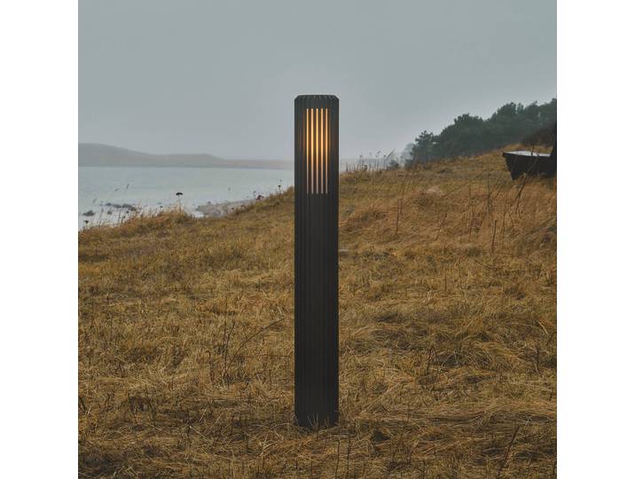Nordlux Wegeleuchte Aludra, dimmbar, schwarz, Aluminium, Außenleuchte