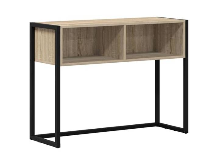 POUFGDR Beistelltisch Sonoma 100x36x75cm Holz Robuste Stahlbeine, roher Industriestil, vielseitig einsetzbar, Trockenreinigung
