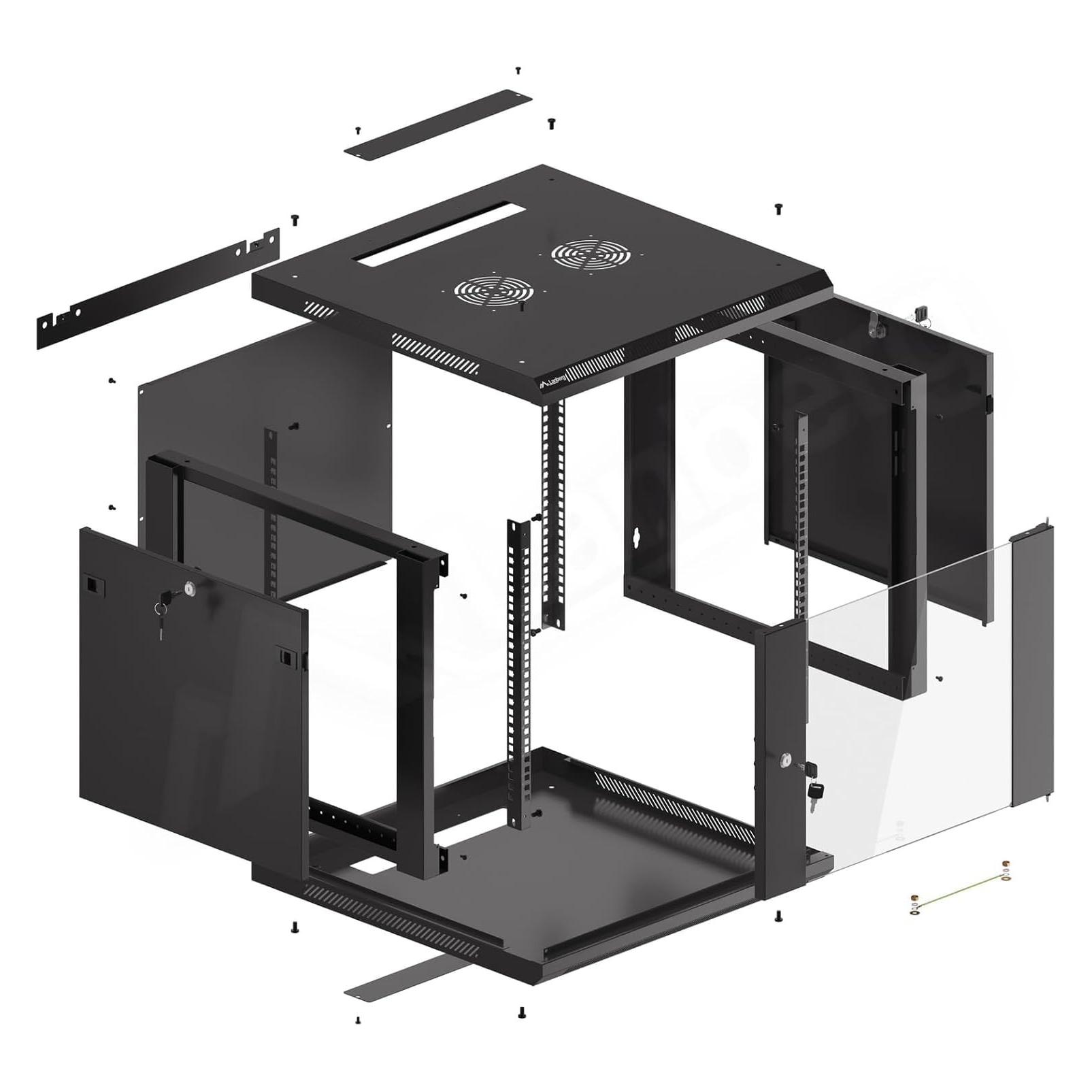 Lanberg WF01-6609-10B (9 HE, 19 Zoll Rack) (WF01-6609-10B)