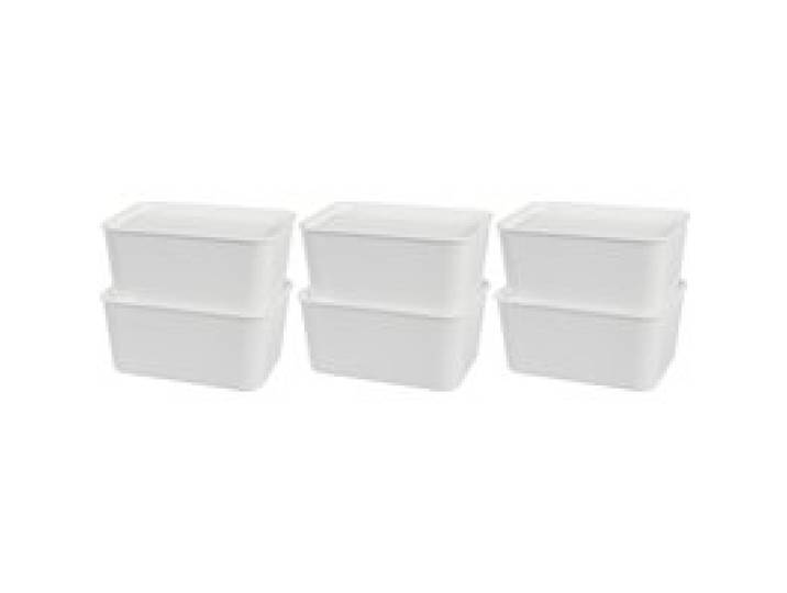 W5 Boîtes avec couvercles, 6 x 1,2 l.