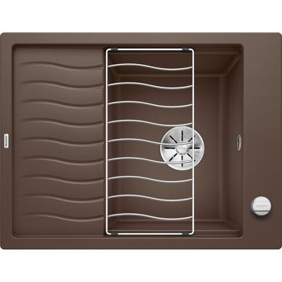 Granitspüle BLANCO "ELON 45 S", braun (cafe), B:50cm H:19cm T:65cm, Verbundwerkstoff, Küchenspülen, erhältlich in mehreren Farben, inklusive gratis Edelstahl-Tropfgitter