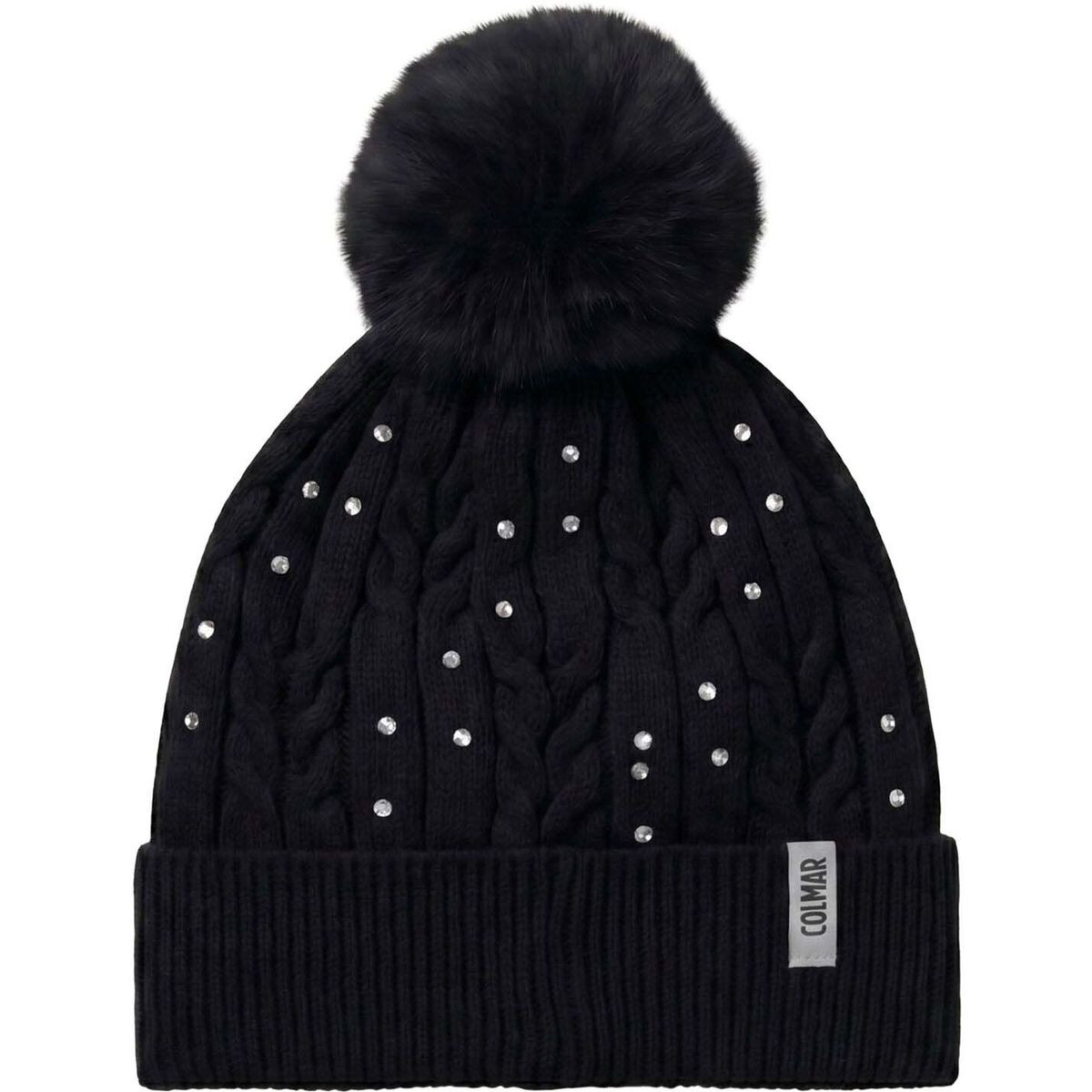 Colmar Beanie With Rhinestone Detachable Synthetic Fur With Polar Liniing black (99) UNICA 48000002E-1JO-99-UNICA