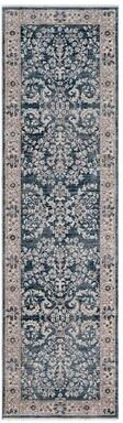 Terra by Obeetee Heirloom Antique Floral Navy Rug