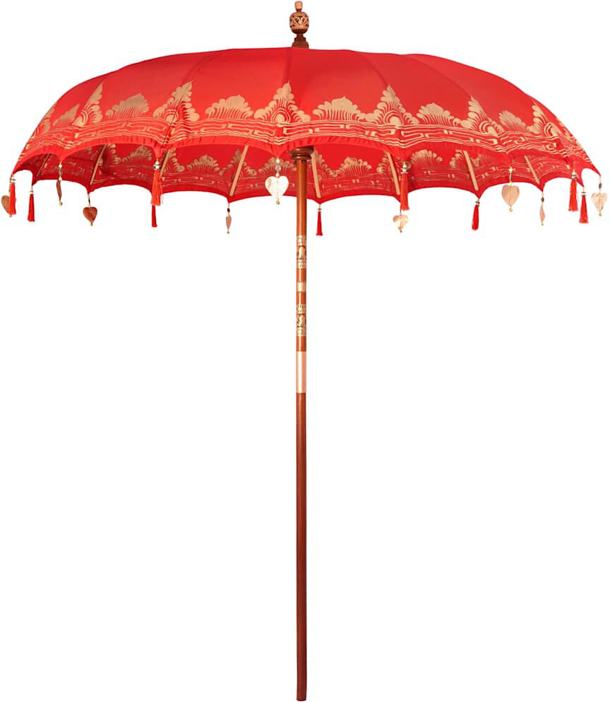 Latitude Run Beach Parasol with Pulley Lift Red Abstract 260cm H x 215cm W x 215cm D