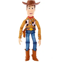 Disney Mattel Pixar Toy Story Roundup Fun Woody Large Talking Posable Figure