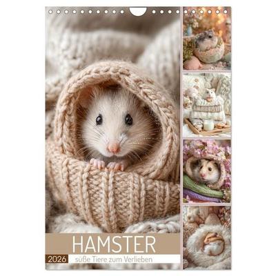 Hamster - süße Tiere zum Verlieben (Wandkalender 2026 DIN A4 hoch), CALVENDO Monatskalender