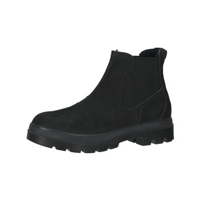 Stiefelette BAMA "Bama Stiefelette Leder", Damen, Gr. 40, schwarz (dunkelbraun), Leder, Schuhe Stiefelette