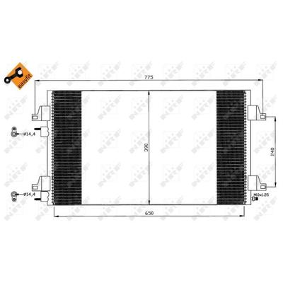 NRF Kondensator, Klimaanlage EASY FIT 35447 für RENAULT