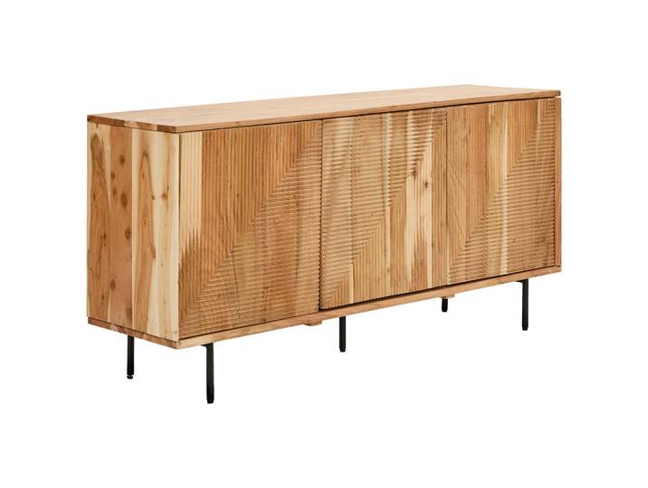 Livetastic Sideboard, Akazie, Holz, Metall, Akazie, massiv, 147x71x39 cm, Holzmöbel, Kleinmöbel Holz, Holzkommoden, Sideboards Holz