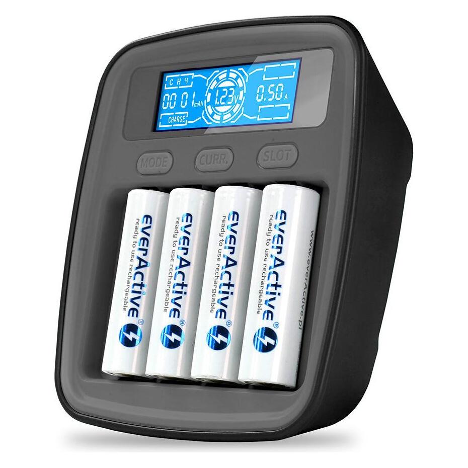 Everactive !LADEGERÄT NC-1000M V2 USB-C! (4 Stk., AA, AAA) (NC1000MV2)