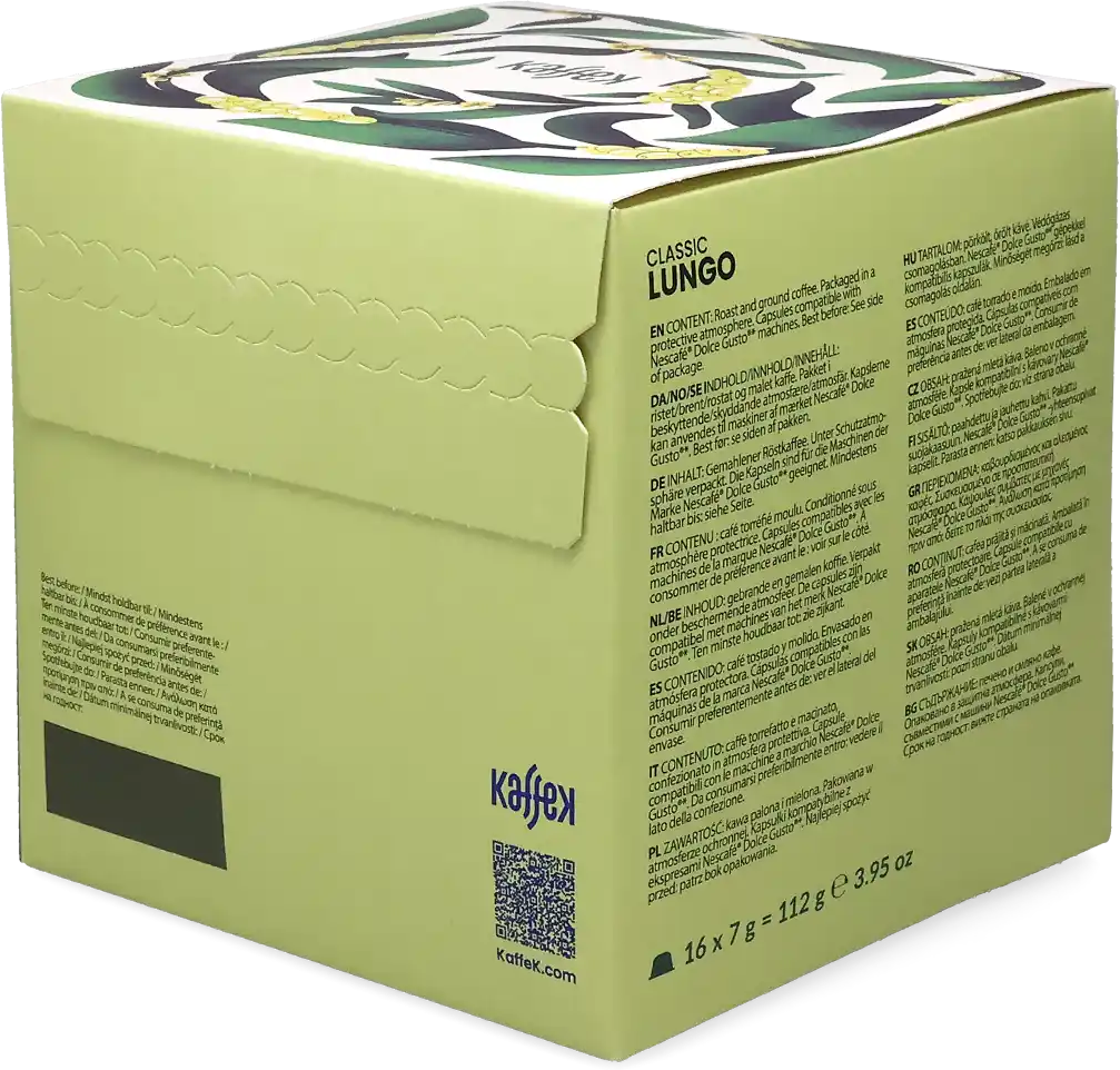 KaffeK   Lungo Classic - 16 Capsules de café pour Dolce Gusto - Lungo - Compatible Dolce Gusto
