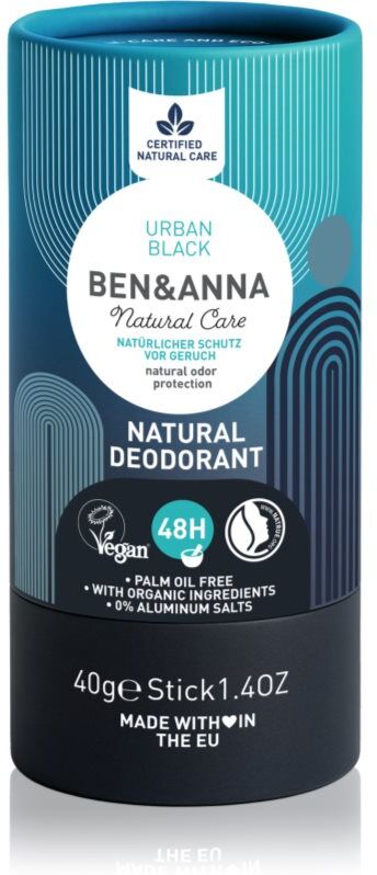BEN&ANNA Natural Deodorant Urban Black déodorant solide 40 g