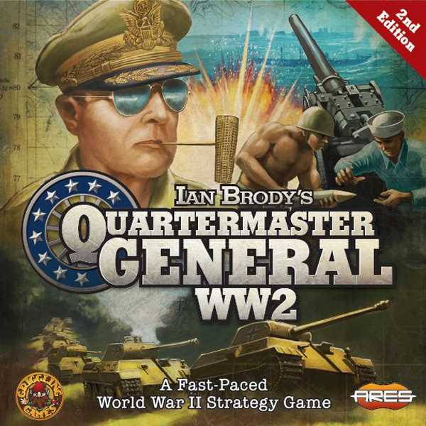 Quartermaster General: WW2 – 2nd Edition Card Game by Ares Games, Strategic World War II Board Game for Multiplayer Play