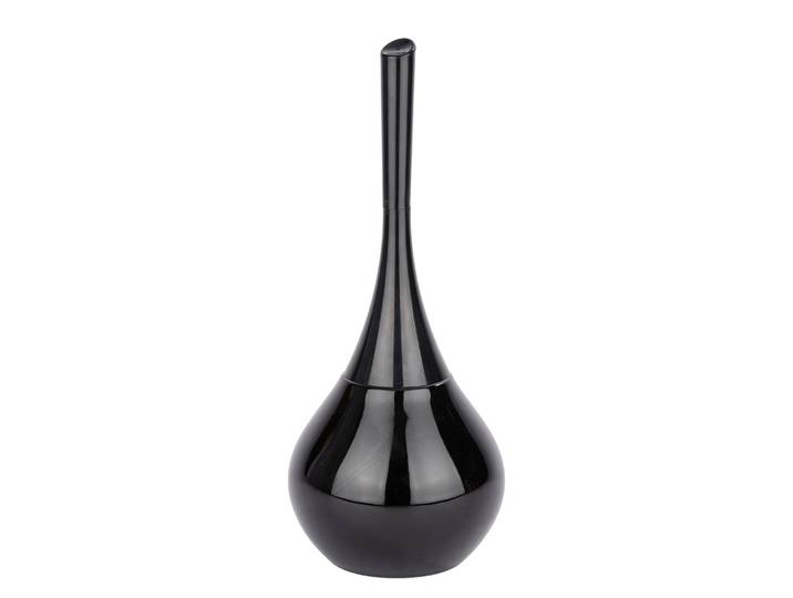 WC-Garnitur Flakon Behälter: Keramik Stiel: Kunststoff Schwarz/Schwarz 43 x 17cm