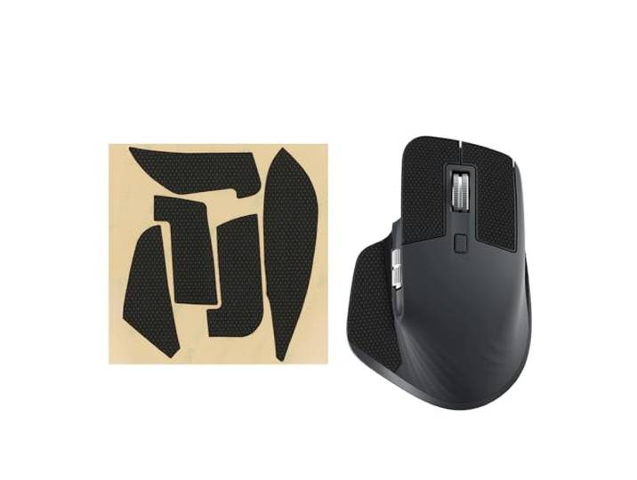 kwmobile Muis Grip Tape Compatibel met Logitech MX Master 3S Grip Tape - Antislip Kunstleer - Zwart