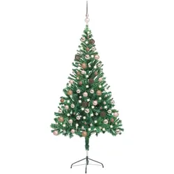 vidaXL Künstlicher Weihnachtsbaum Beleuchtung Kugeln 150cm 380 Zweige