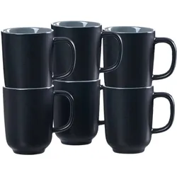 KAFFEEBECHER Jasper schwarz 285 ml 6er Set