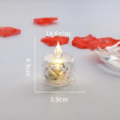 Inspired Living Crystal Flameless LED Tea Light Candles Battery Operated Decorative Lights For Wedding Home Party 1 To 24 Pack s crystal Candle 24 pack