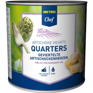 METRO-Chef Gemüsekonserve Artichokes Hearts Quarters, in Salz, ohne Zuckerzusatz, geviertelt, in der Dose, 2,65 kg