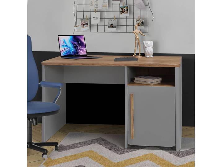 Bureau 120 x 74 x 59cm Marron/Gris