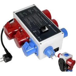 Gossen Test adapter with single and 3phase plug, Messtechnik, Schwarz, Weiss