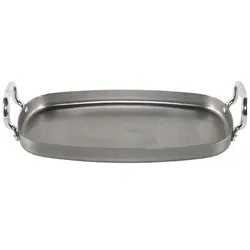 de Buyer MINERAL B Grillpfanne rechteckig 38x26cm, Pfanne + Kochtopf, Silber, Grau