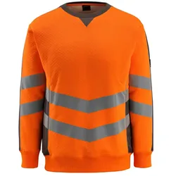 Warnschutz Sweatshirt "WIGTON" Safe Supreme UV-Schutz - S - warnorange/anthrazit