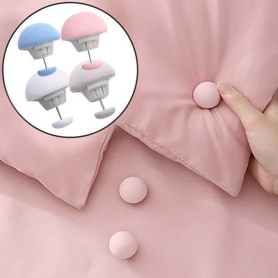 Discount Dollar Deals Mushroom Quilt Stand, Slip resistant Nordic Clips For Bed Sheet, Blanket Clip Clothes Pegs, Covers Fastener Clip Holder white